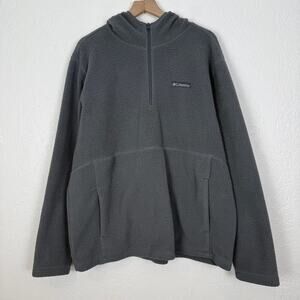 Columbia Men's Fleece 1/4 Zip Pullover Hoodie Sherpa Cozy Outdoorsy Size XL